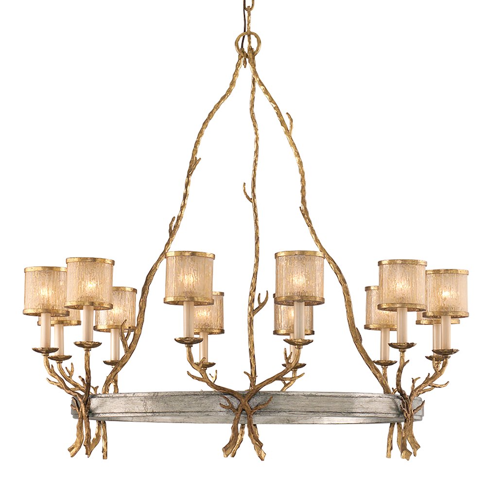 Parc Royale Chandelier, Vintage Gold Leaf. Picture 1