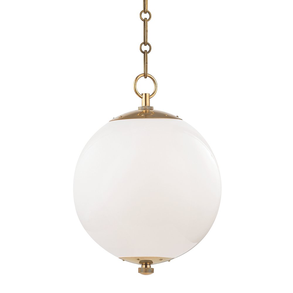Sphere No.1 Pendant, Aged Brass. Picture 1