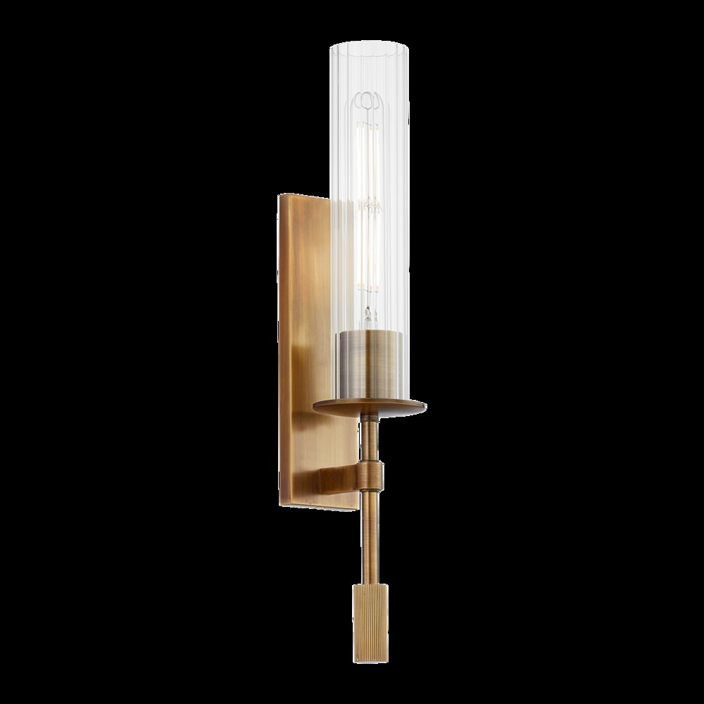 Elton Wall Sconce, Patina Brass. Picture 1