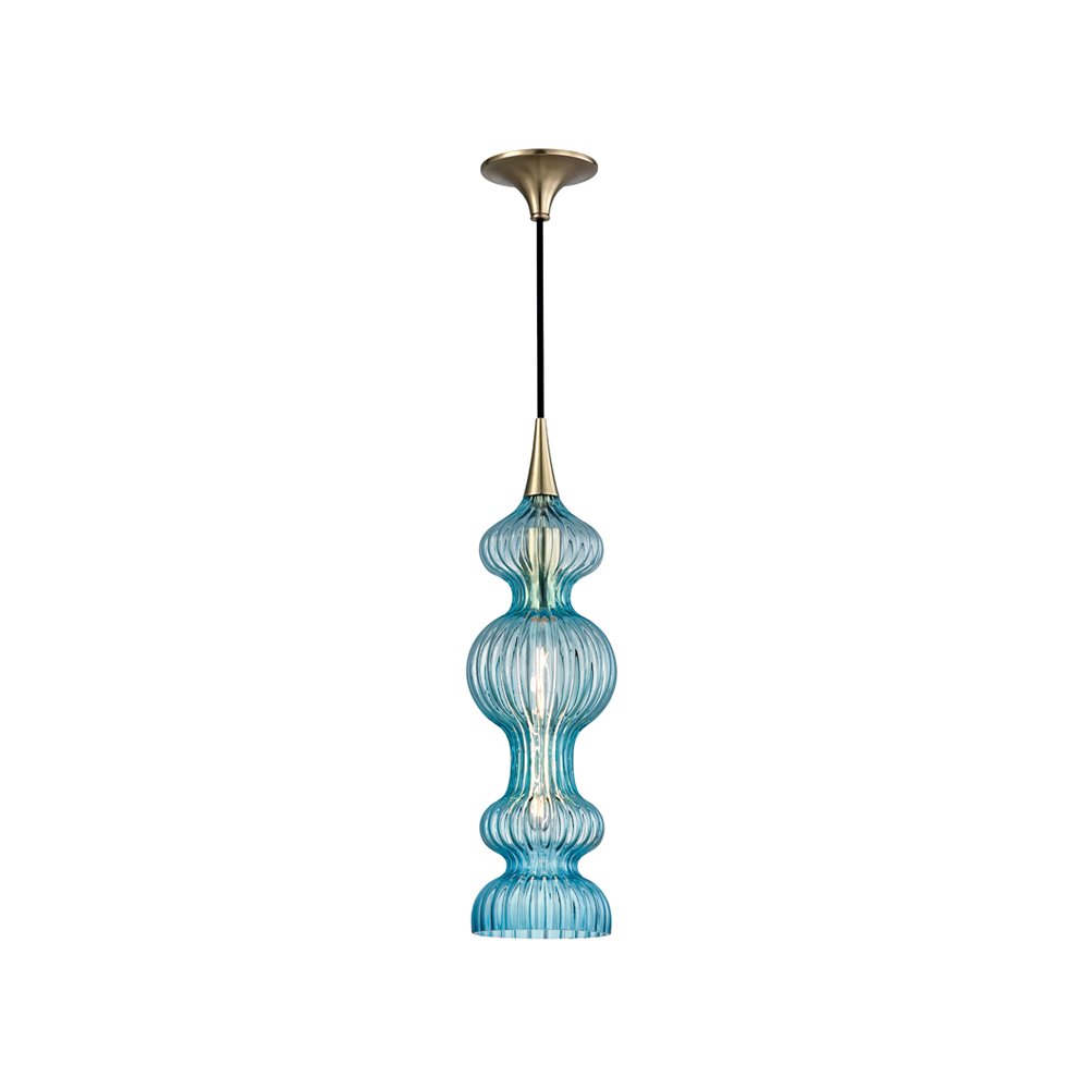 Pomfret Pendant, Aged Brass. Picture 1