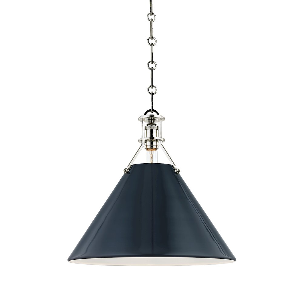 Painted No.2 Pendant, Polished Nickel. Picture 1