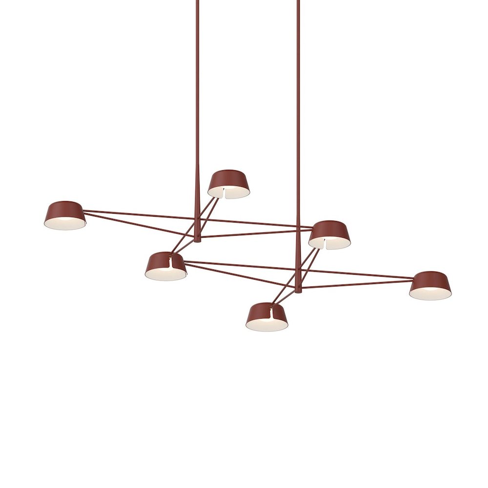 Ray Chandelier, Oxide Red. Picture 1