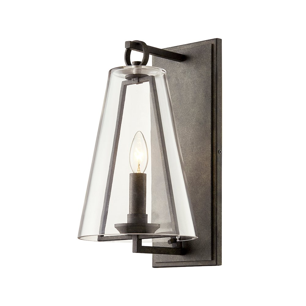 Adamson Exterior Wall Sconce, French Iron. Picture 1