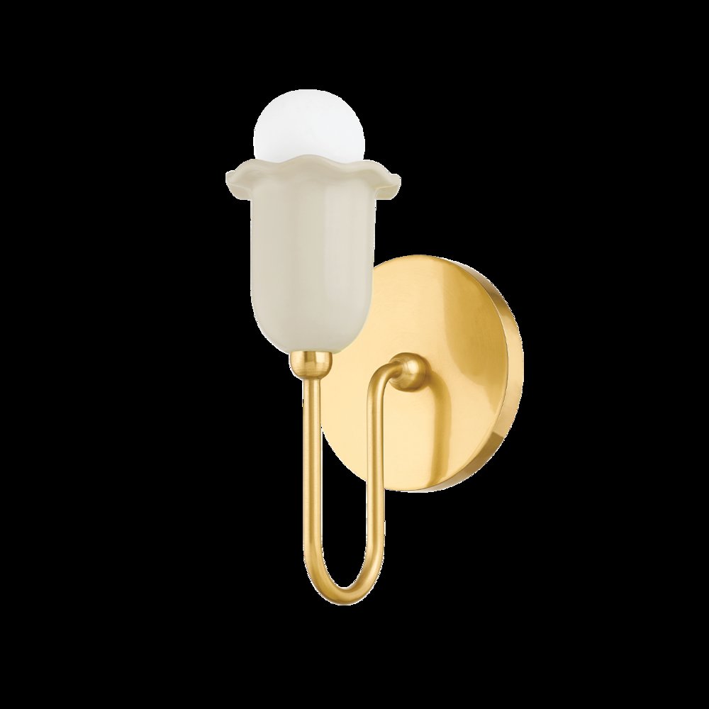 Delilah Wall Sconce, Aged Brass. Picture 1