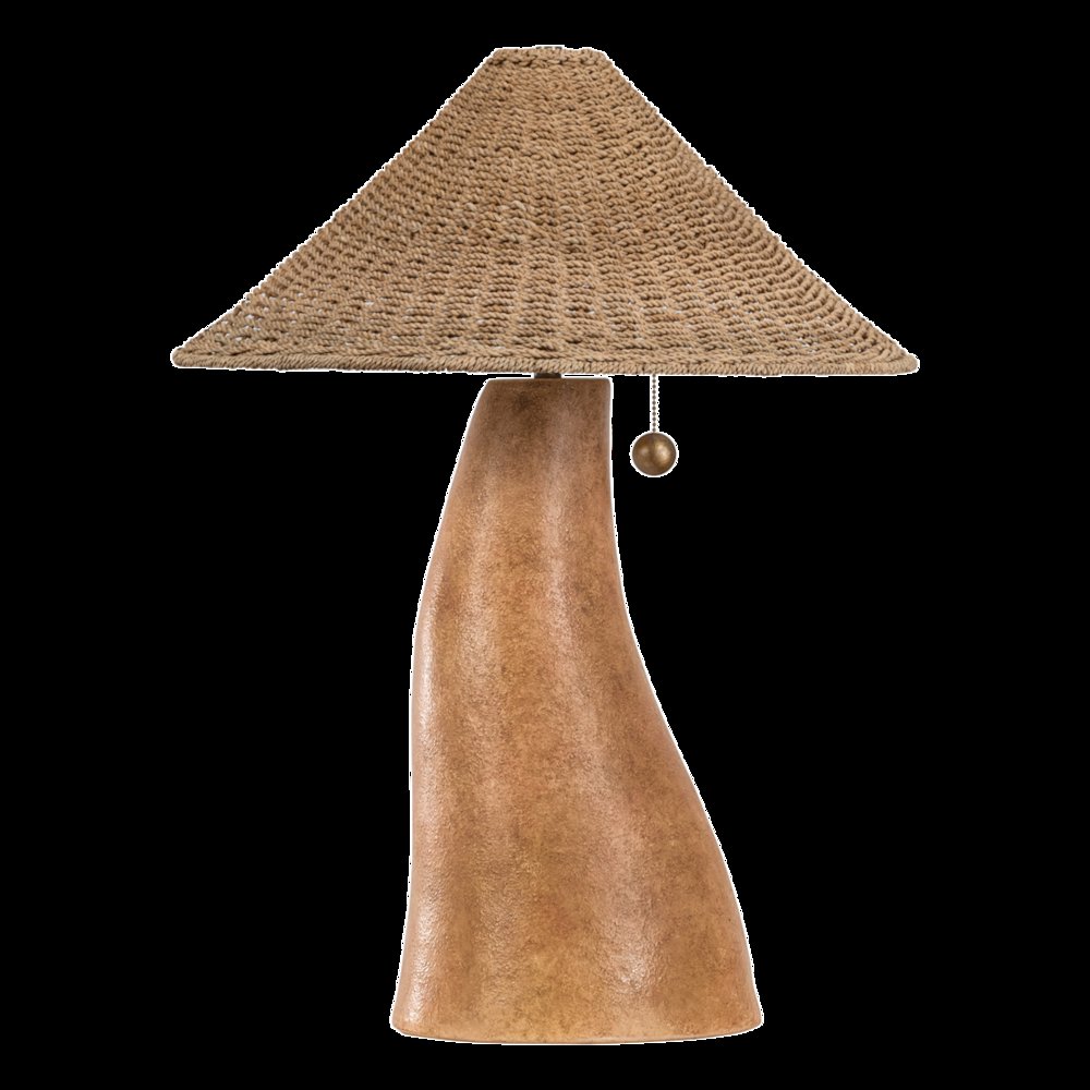 Seyla Table Lamp, Patina Brass, Ceramic Ancient Terracotta. Picture 1