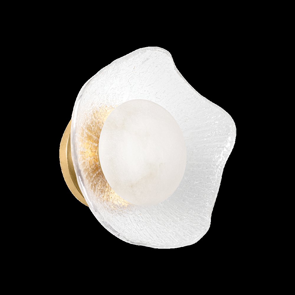 Almandine Wall Sconce, Vintage Gold Leaf. Picture 1