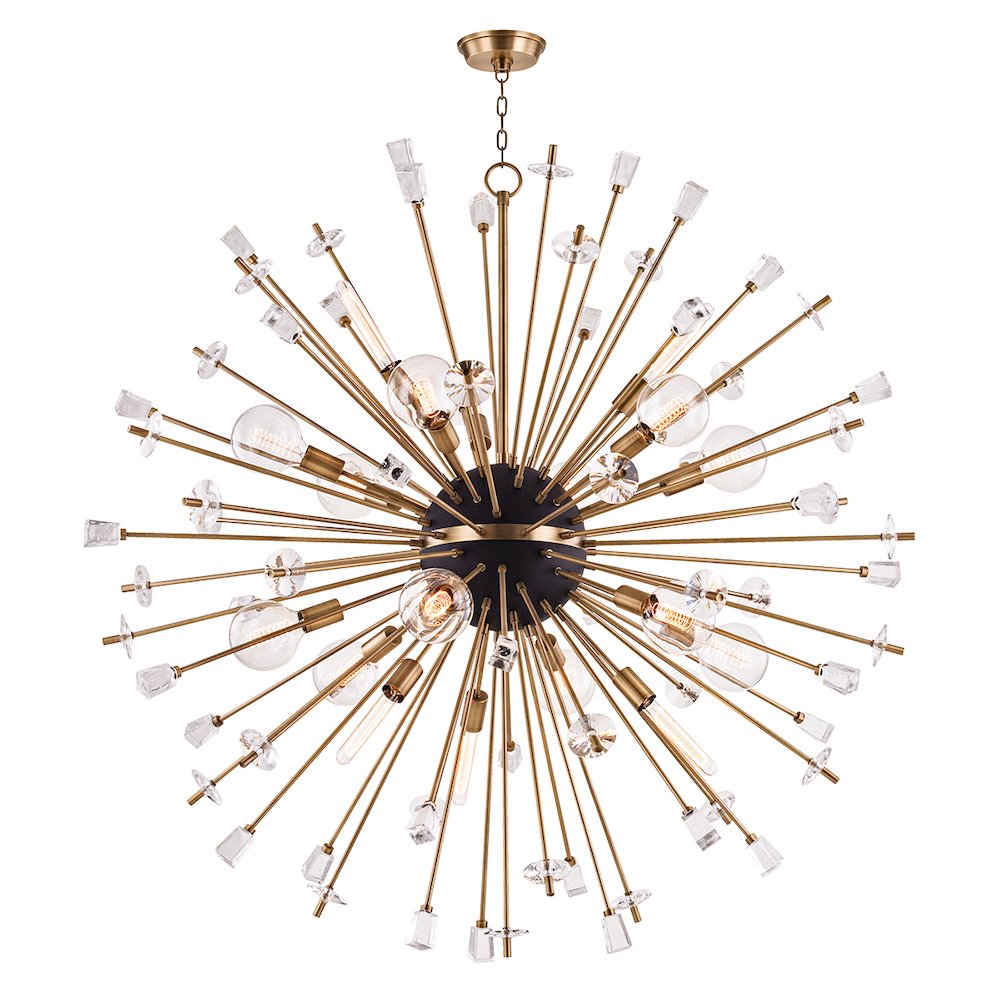 Liberty Chandelier, Aged Brass. Picture 1