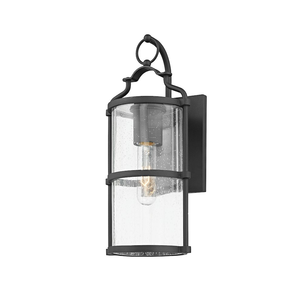 Burbank Exterior Wall Sconce, Texture Black. Picture 1