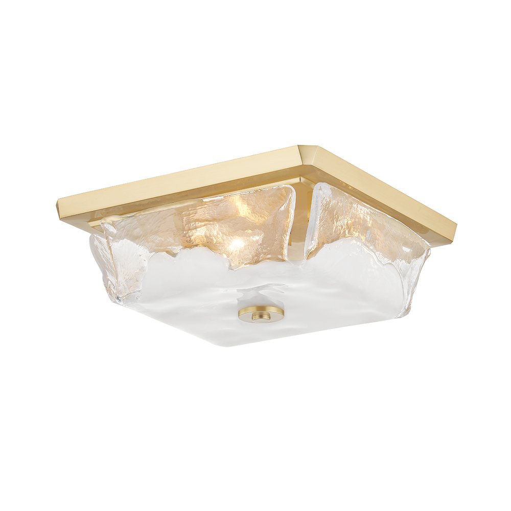 Hines Flush Mount, Aged Brass. Picture 1