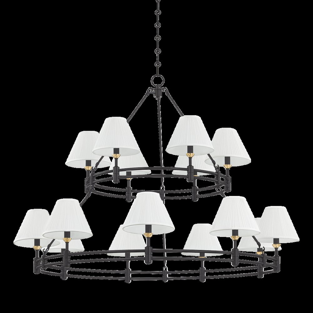 Howard Chandelier, Aged Brass. Picture 1