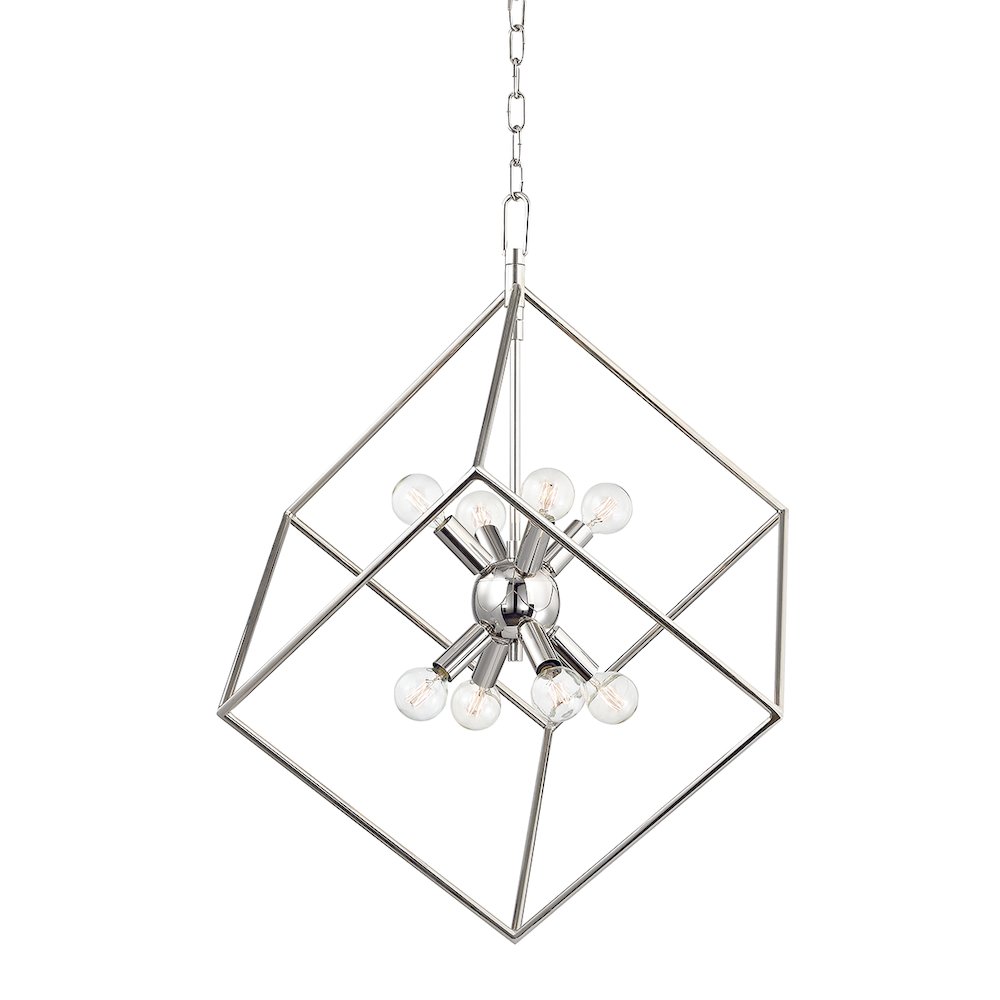 Roundout Pendant, Polished Nickel. Picture 1