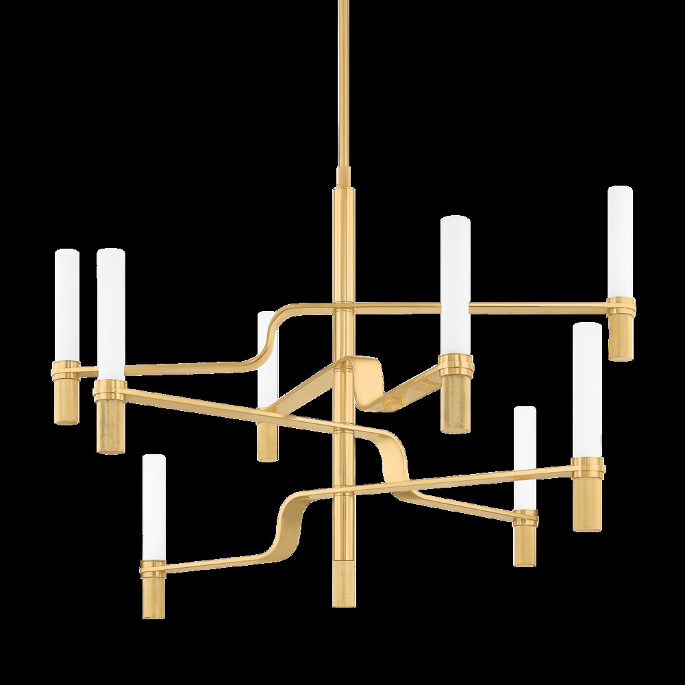 Allentown Chandelier, Aged Brass. Picture 1