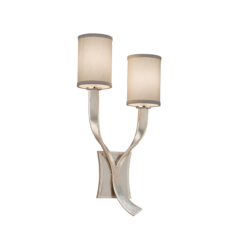 Roxy Wall Sconce, Silver Leaf. Picture 1