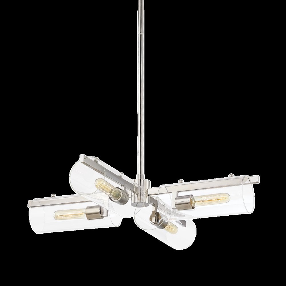 Ariel Chandelier, Polished Nickel. Picture 1