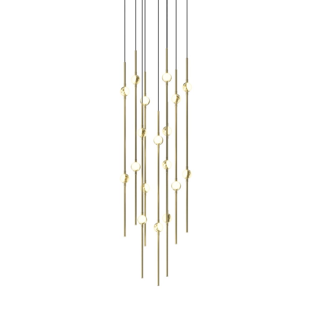 Constellation Pendant, Satin Brass. Picture 1