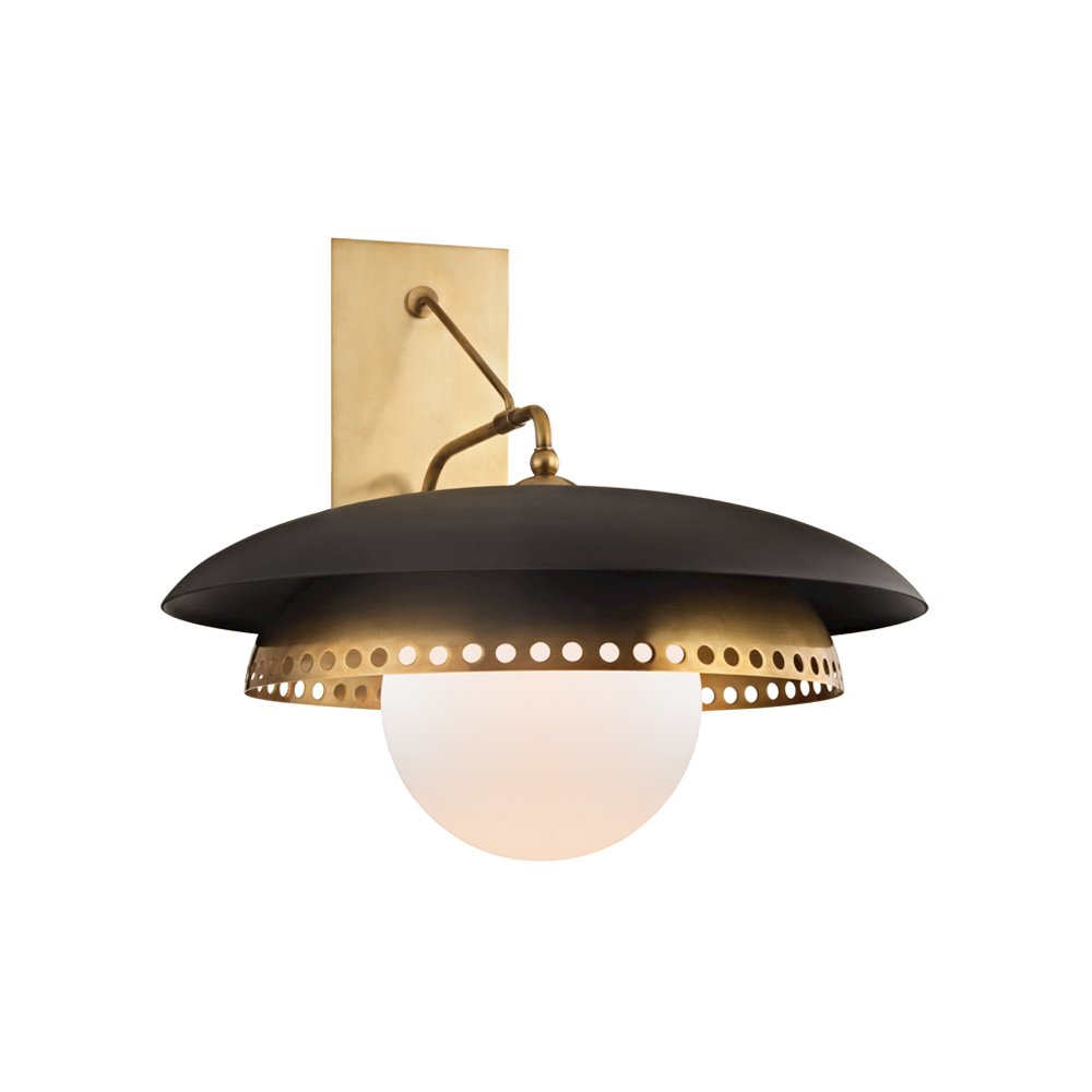 Herkimer Wall Sconce, Aged Brass. Picture 1