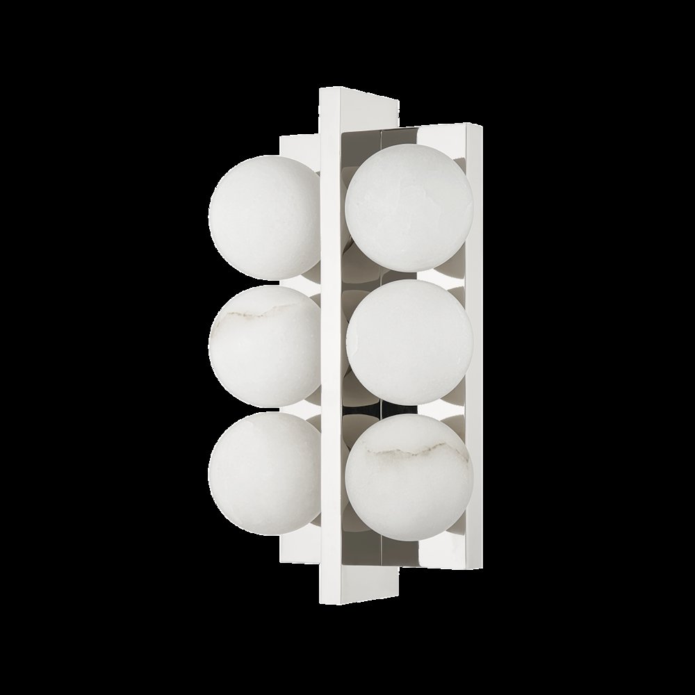 Emille Wall Sconce, Polished Nickel. Picture 1