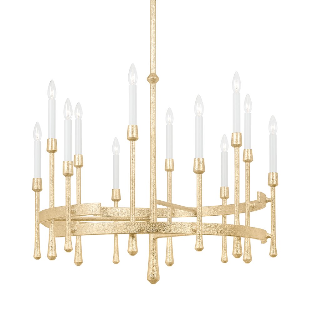 Hathaway Chandelier, Vintage Gold Leaf. Picture 1