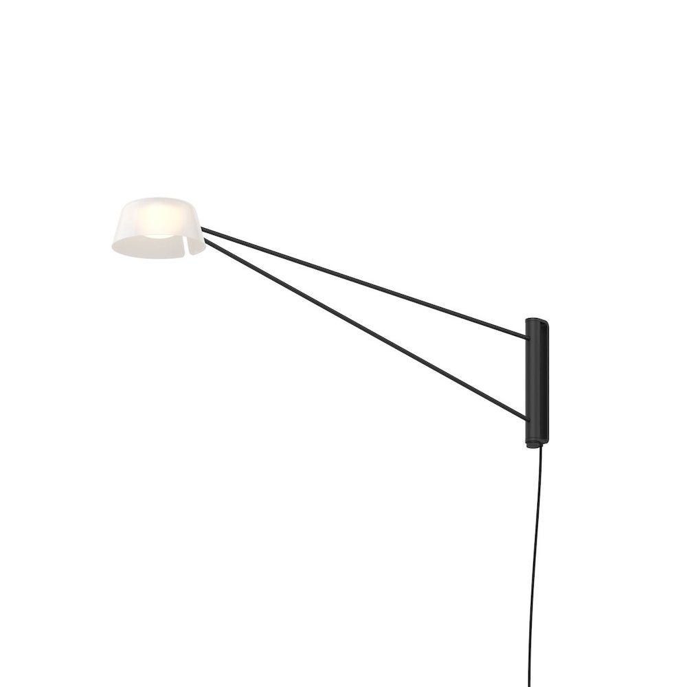 Ray Wall Sconce, Satin Black. Picture 1