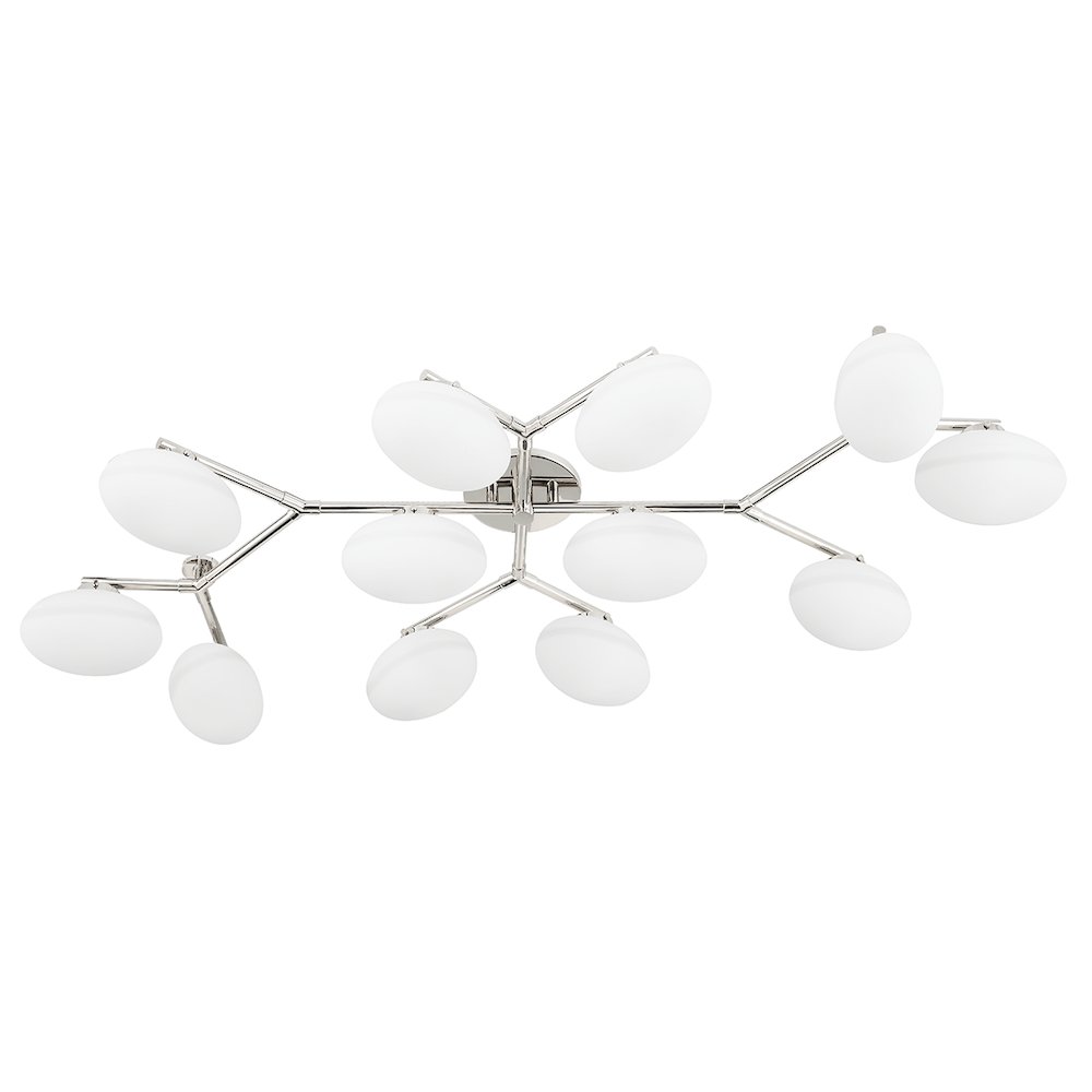 Wagner Semi Flush, Polished Nickel. Picture 1