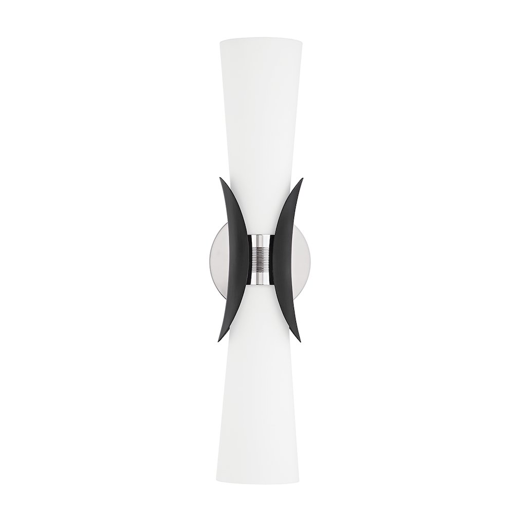 Muncie Wall Sconce, Polished Nickel. Picture 1