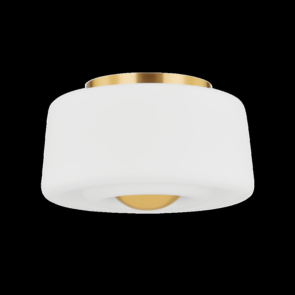 Ciela Flush Mount, Aged Brass. Picture 1