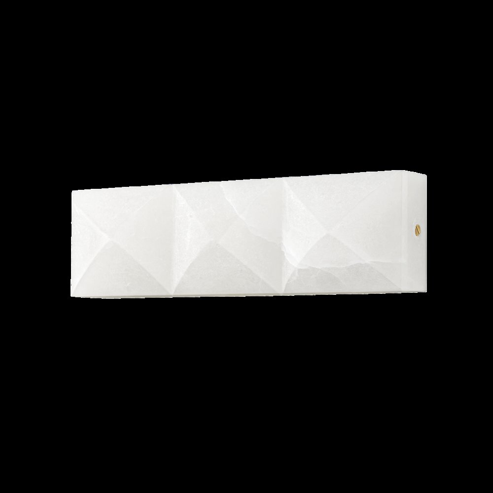 Gypsum Wall Sconce, Vintage Brass. Picture 1