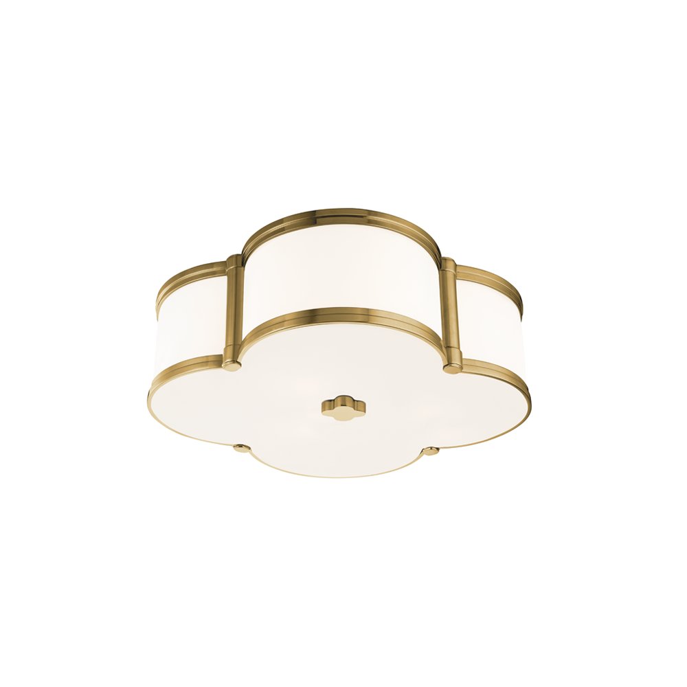 Chandler Flush Mount, Aged Brass. Picture 1