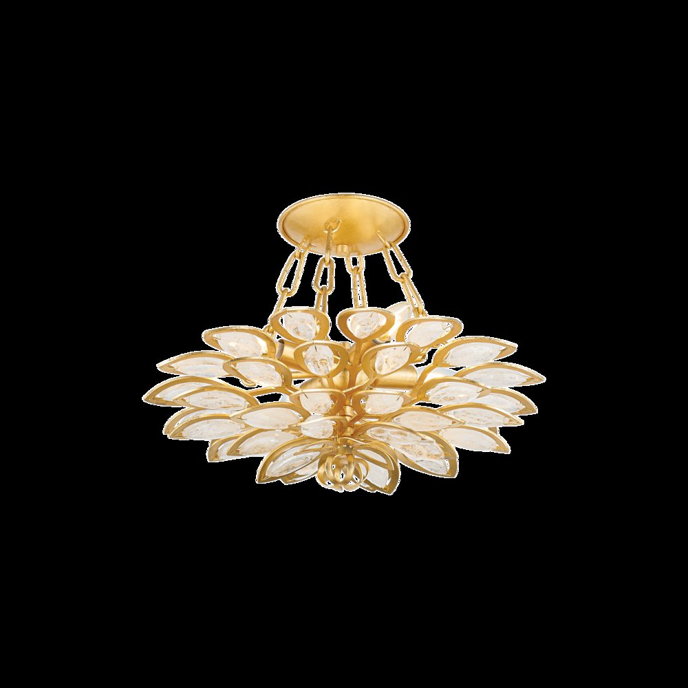 Vittoria Semi Flush, Gold Leaf. Picture 1