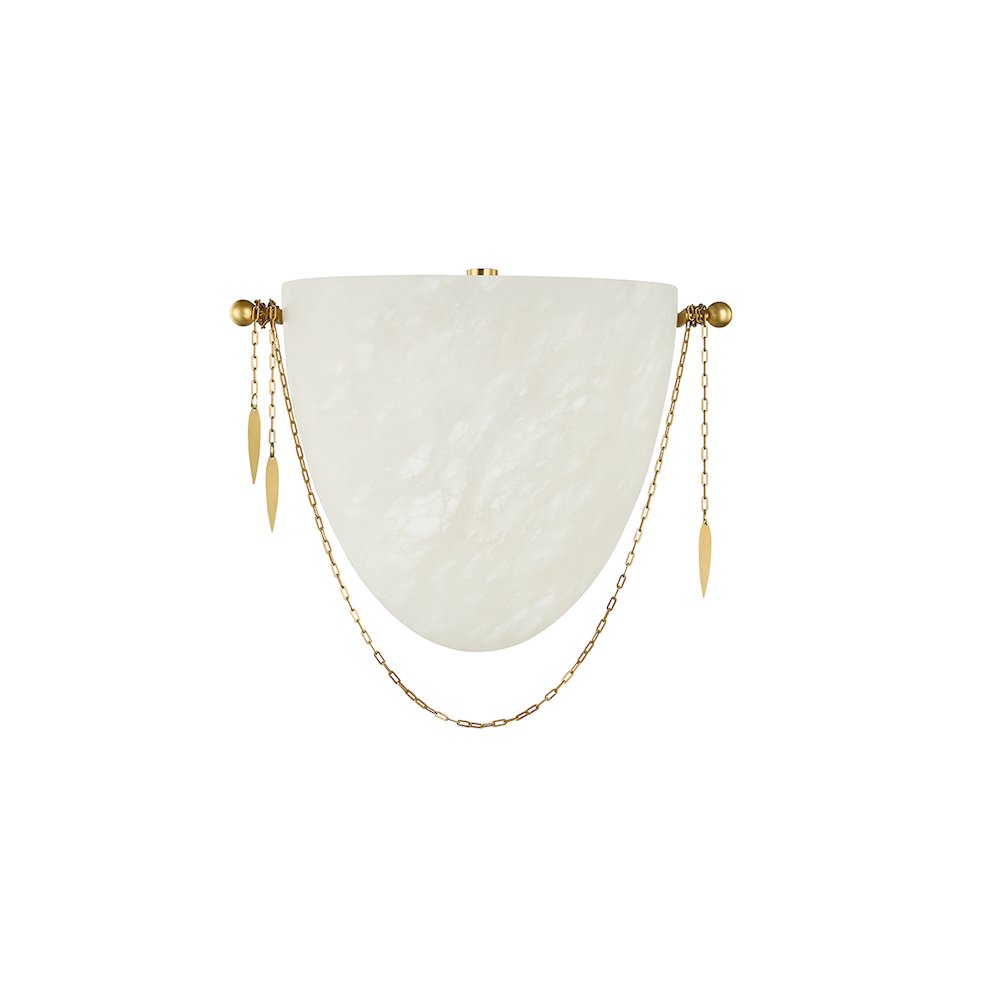 Fabriano Wall Sconce, Vintage Polished Brass. Picture 1