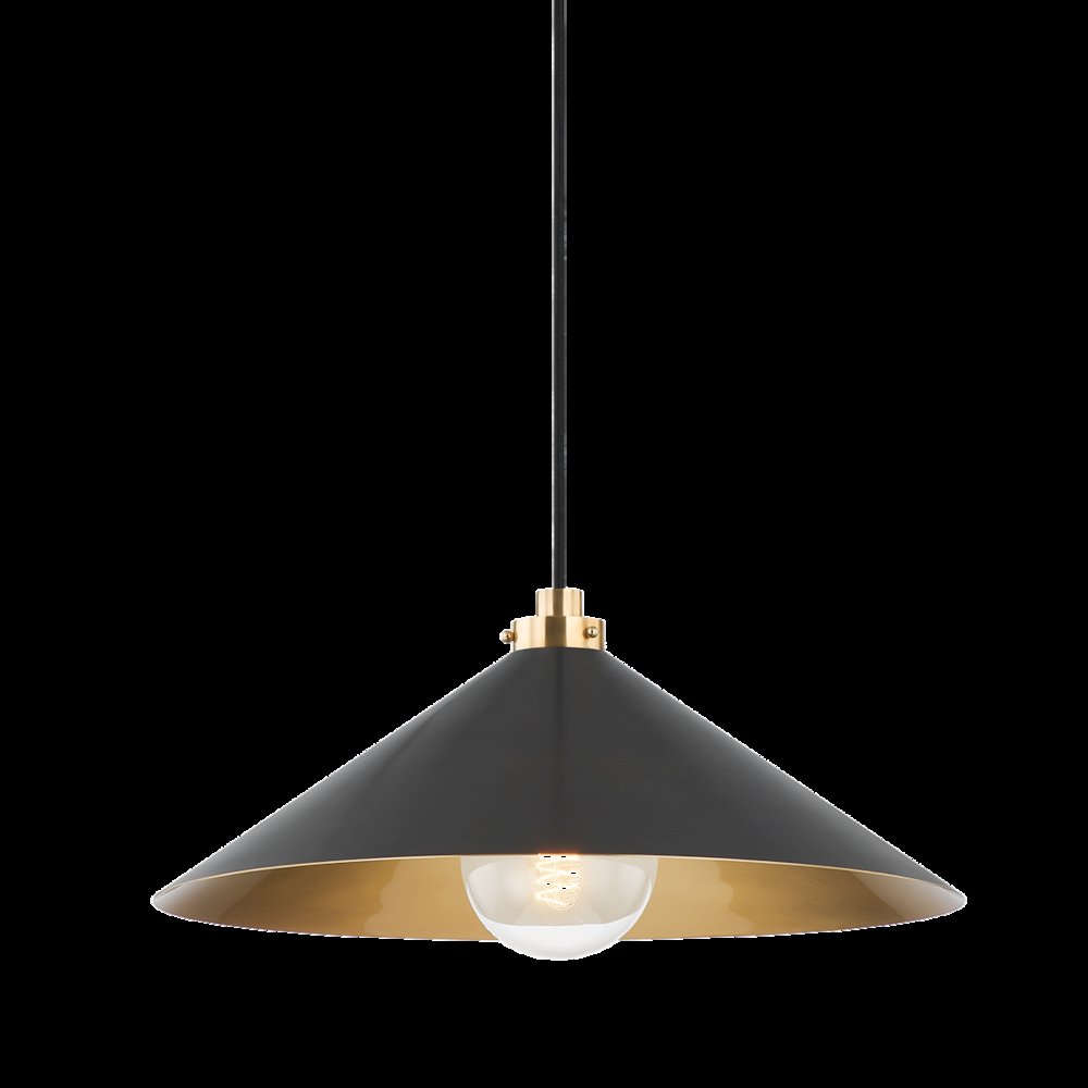Clivedon Pendant, Aged Brass. Picture 1