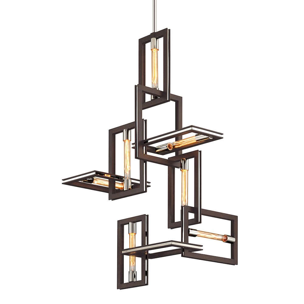 Enigma Chandelier, Textured Bronze. Picture 1