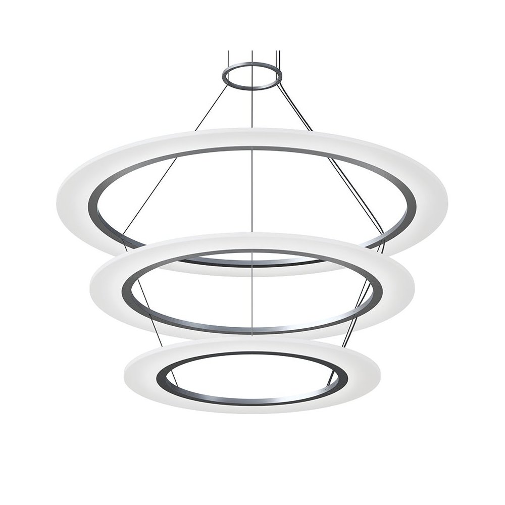 Arctic Rings Pendant, Bright Satin Aluminum. Picture 1