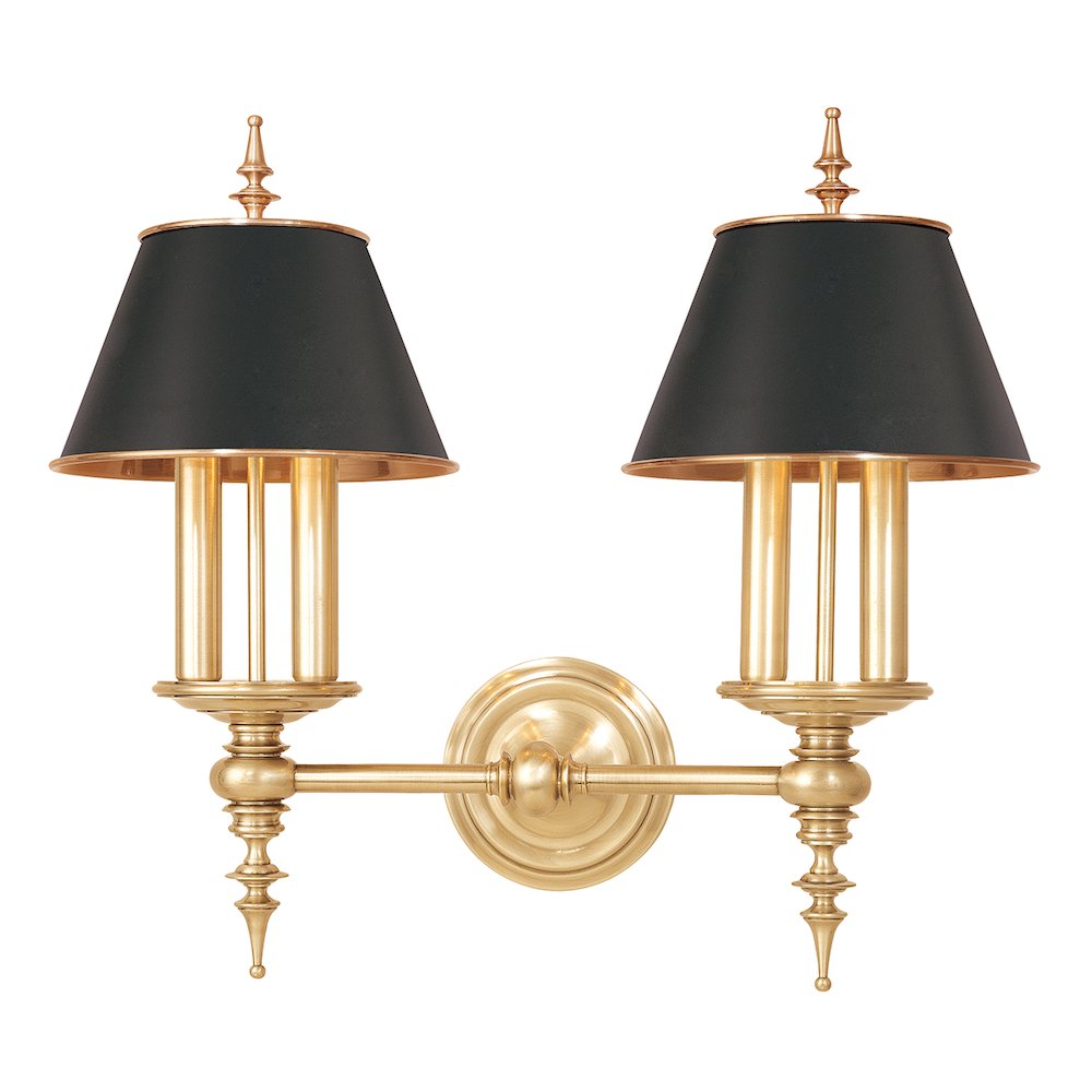 Cheshire Wall Sconce, Aged Brass. Picture 1