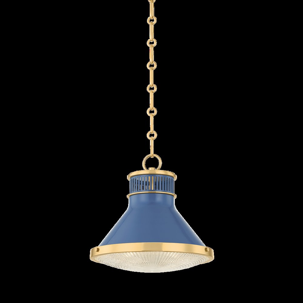Highclere Pendant, Aged Brass. Picture 1