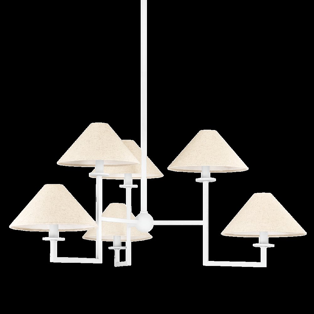 Gladwyne Chandelier, Texture White. Picture 1