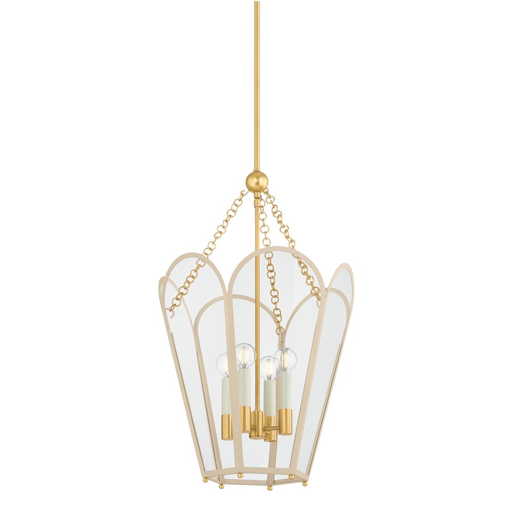 Clarisse Lantern, Aged Brass. Picture 1