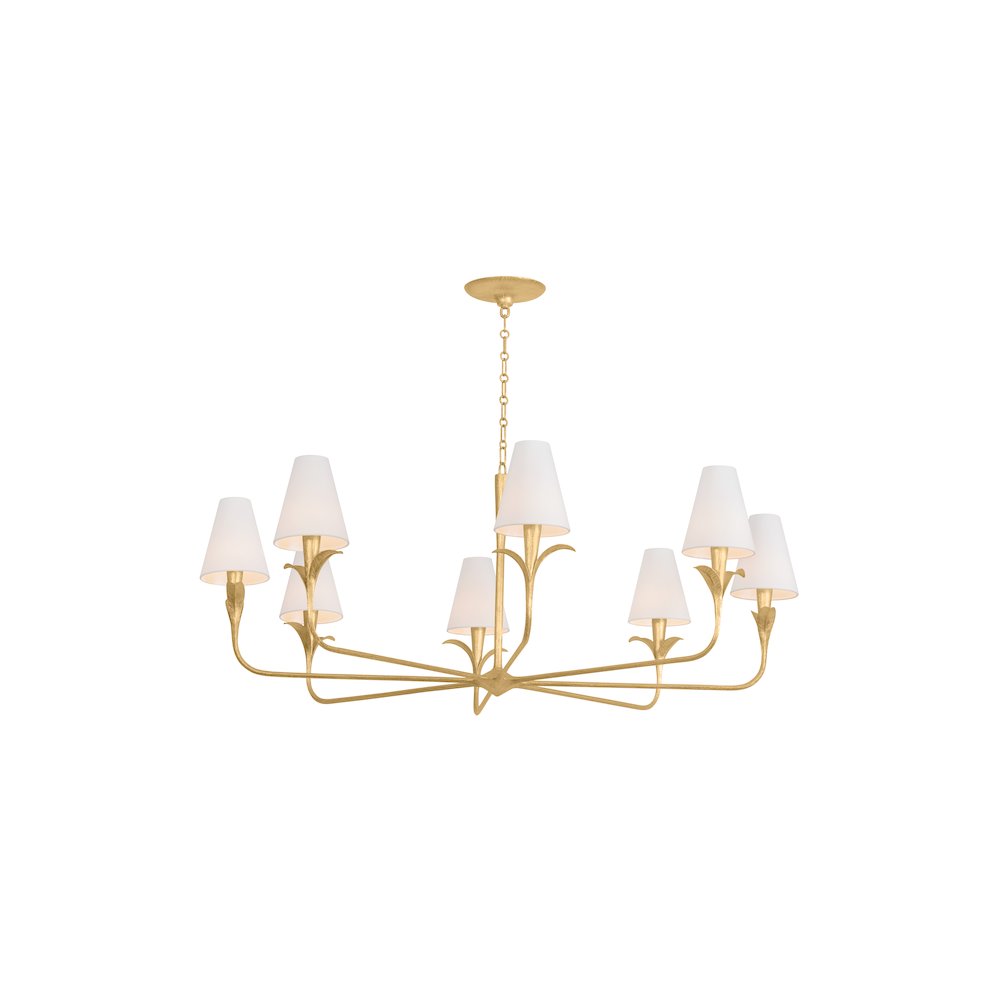 Quill Chandelier, Gilded Ivory. Picture 1
