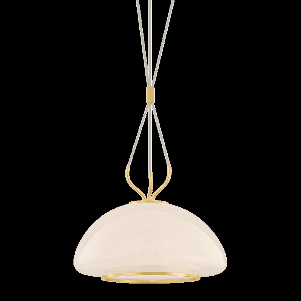 Baudette Pendant, Aged Brass. Picture 1