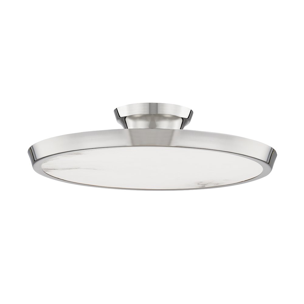 Draper Flush Mount, Polished Nickel. Picture 1