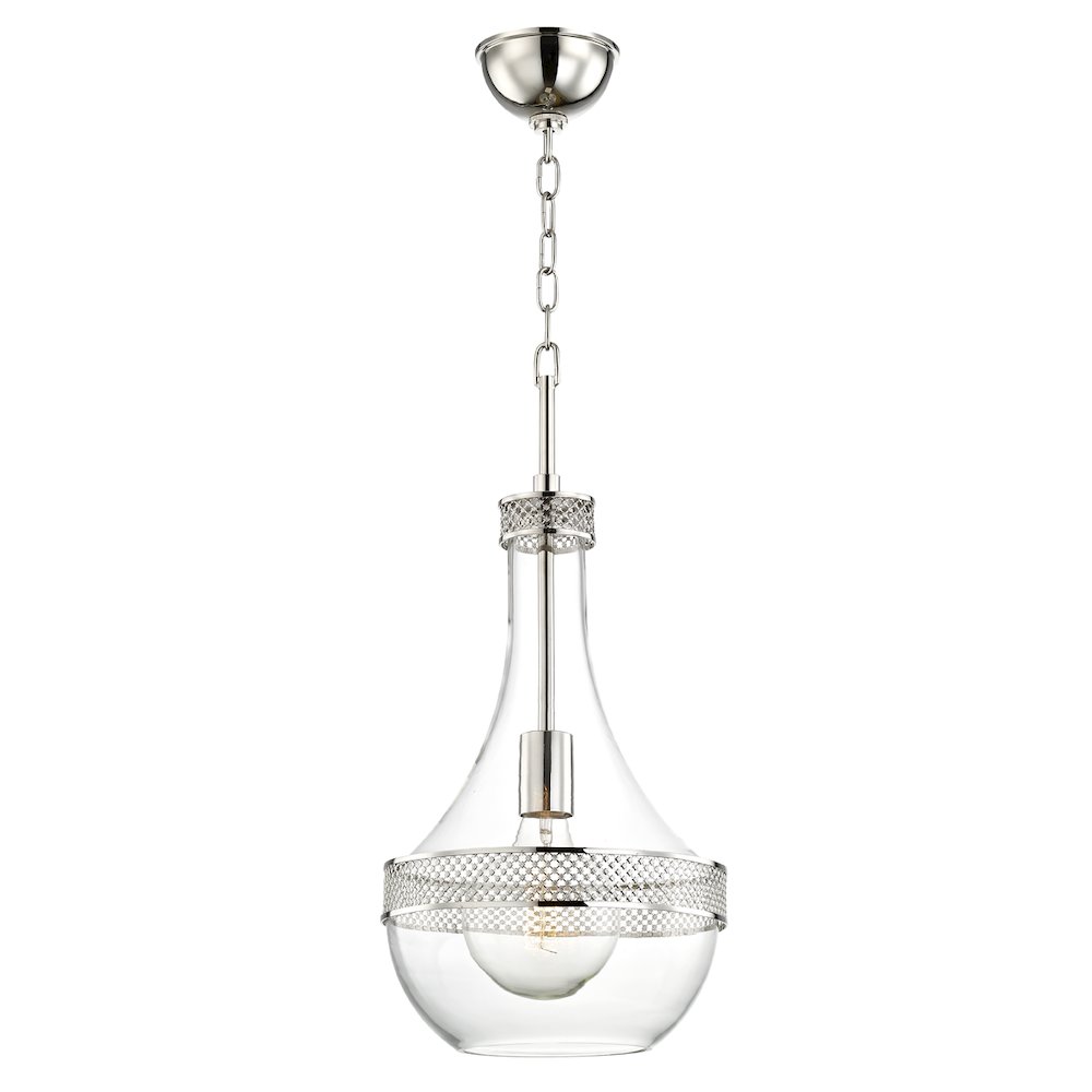 Hagen Pendant, Polished Nickel. Picture 1