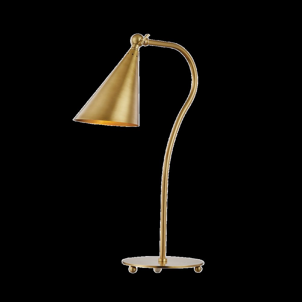 Lupe Table Lamp, Aged Brass. Picture 1