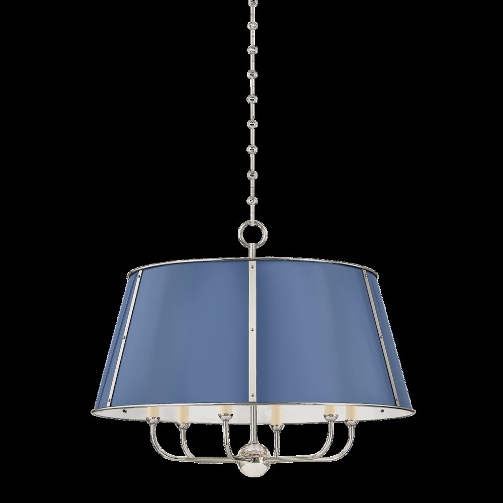 Cambridge Chandelier, Polished Nickel. Picture 1