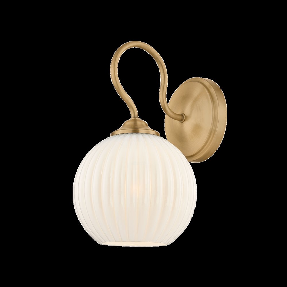 Vida Wall Sconce, Patina Brass. Picture 1