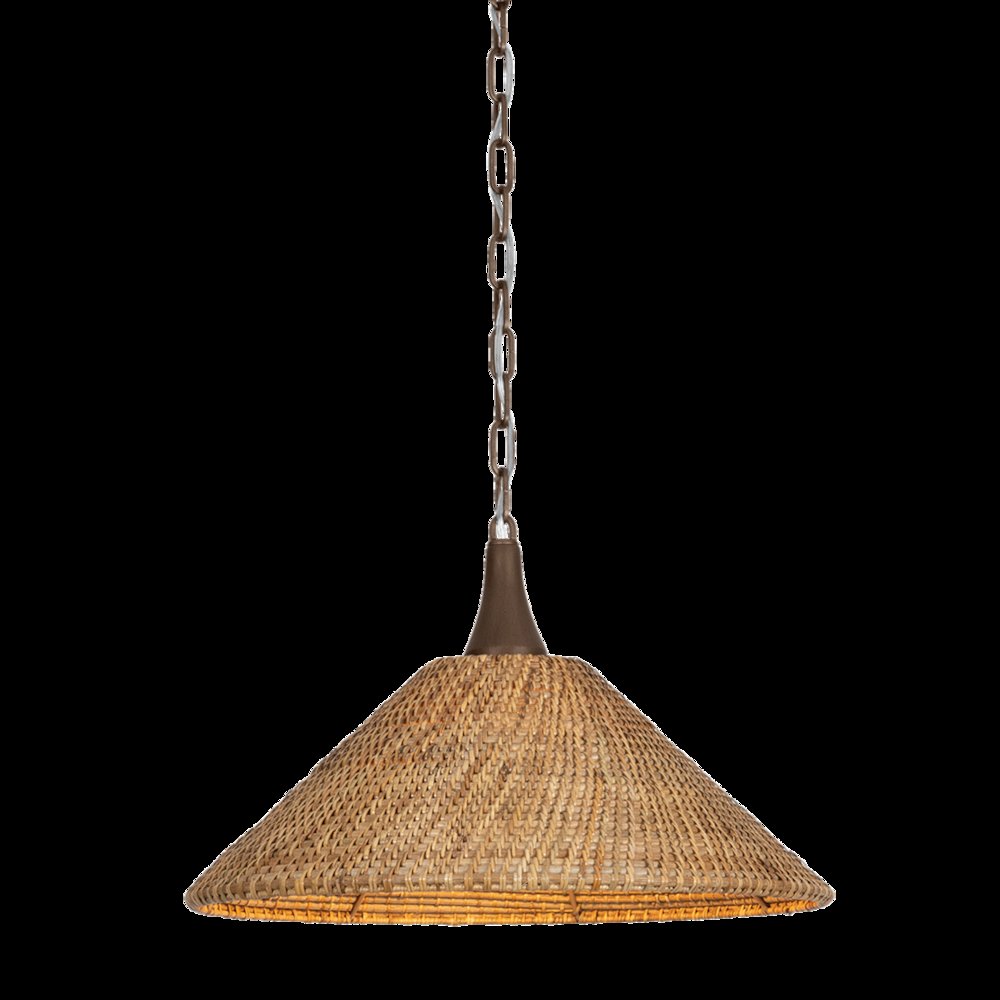 Kenzo Pendant, Bronze Leaf. Picture 1