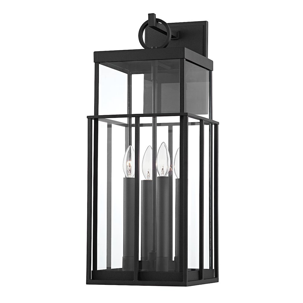 Longport Exterior Wall Sconce, Texture Black. Picture 1