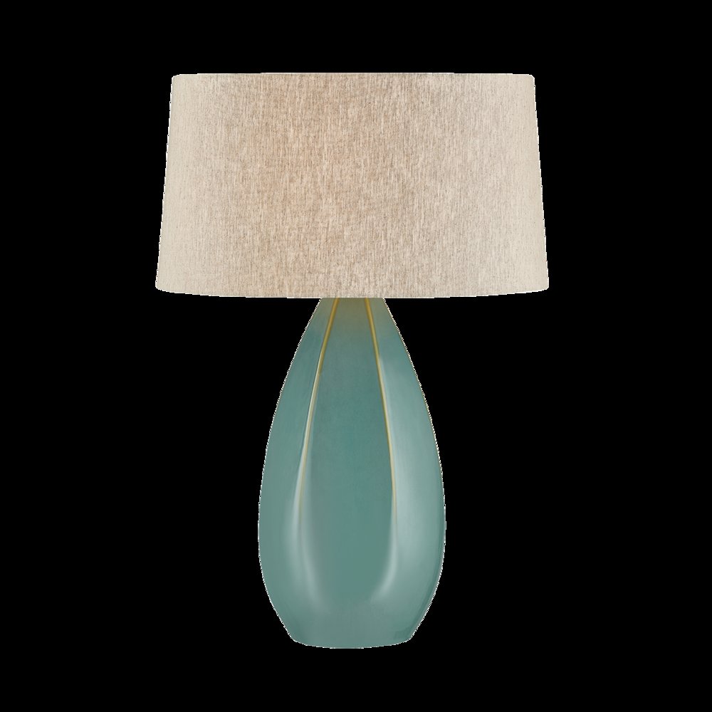 Colwyn Table Lamp, Aged Brass. Picture 1