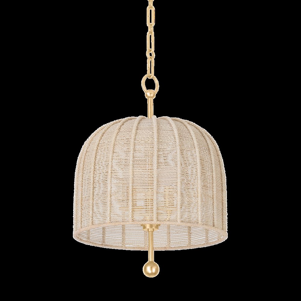 Lonnie Pendant, Vintage Gold Leaf. Picture 1