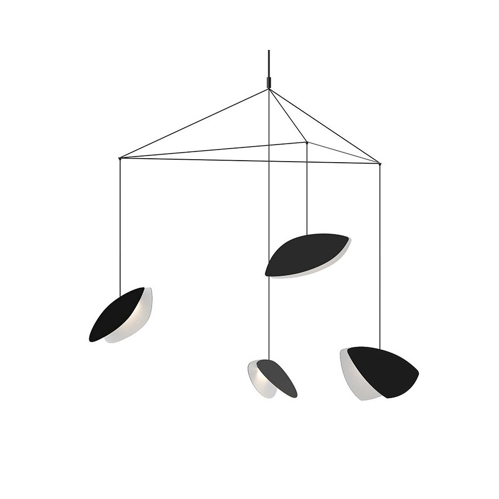 Papillons Pendant, Satin Black. Picture 1