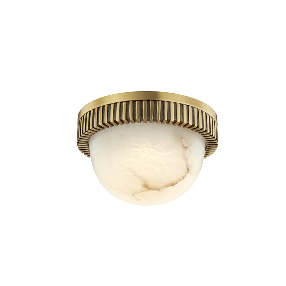 Ainsley Flush Mount, Aged Brass. Picture 1